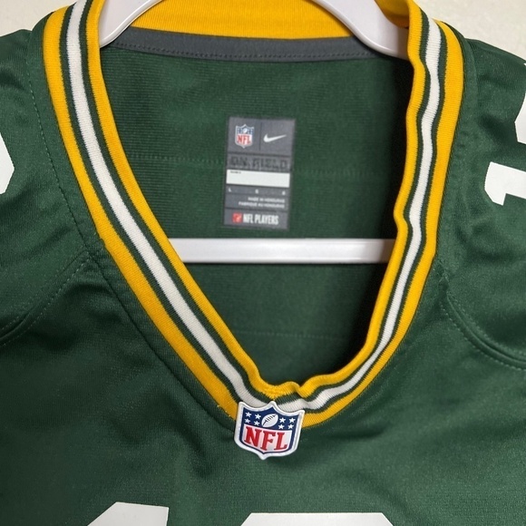 NIKE GREEN BAY PACKERS AARON RODGERS ON FIELD JERSEY SIZE LARGE GREEN HOME - Picture 8 of 9